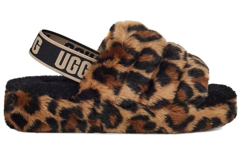 Тапочки женские UGG Fluff Yeah коричневые, 40 EU