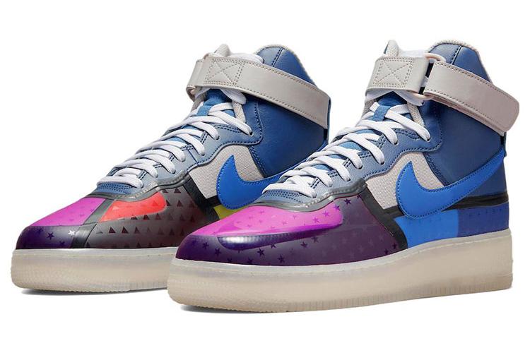 Кроссовки унисекс Nike Air Force 1 High '07 Premium Thunder Blue Pink, 37.5 EU