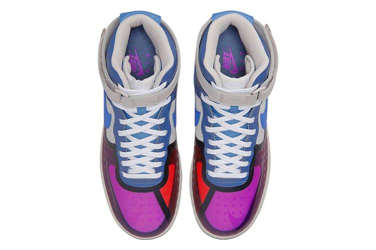 Кроссовки унисекс Nike Air Force 1 High '07 Premium Thunder Blue Pink, 37.5 EU