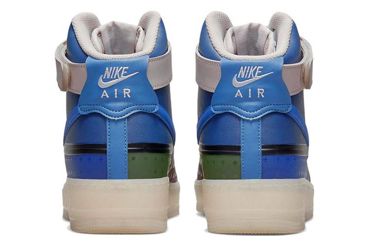 Кроссовки унисекс Nike Air Force 1 High '07 Premium Thunder Blue Pink, 37.5 EU