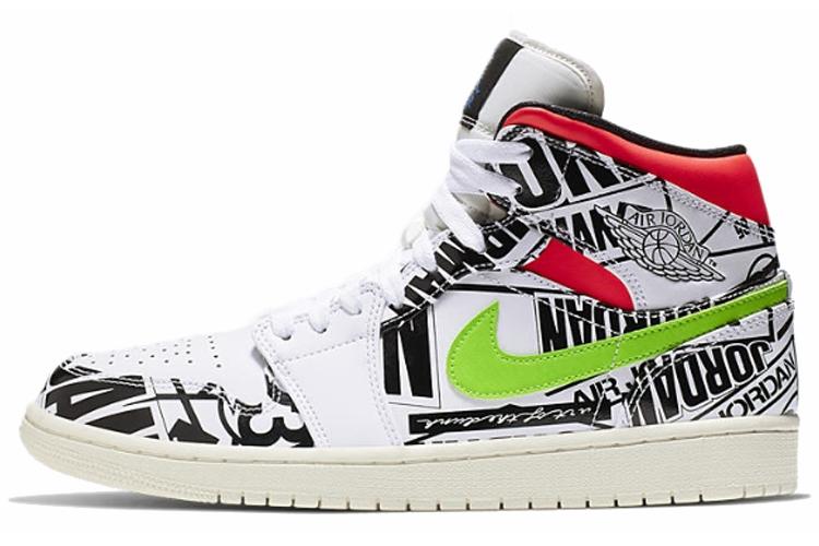 Кеды мужские Air Jordan 1 Mid All Over Logos, 44 EU