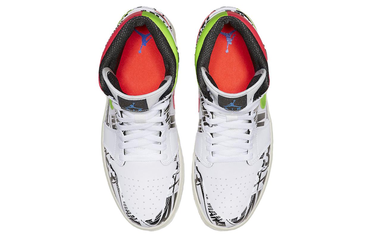 Кеды мужские Air Jordan 1 Mid All Over Logos, 44 EU