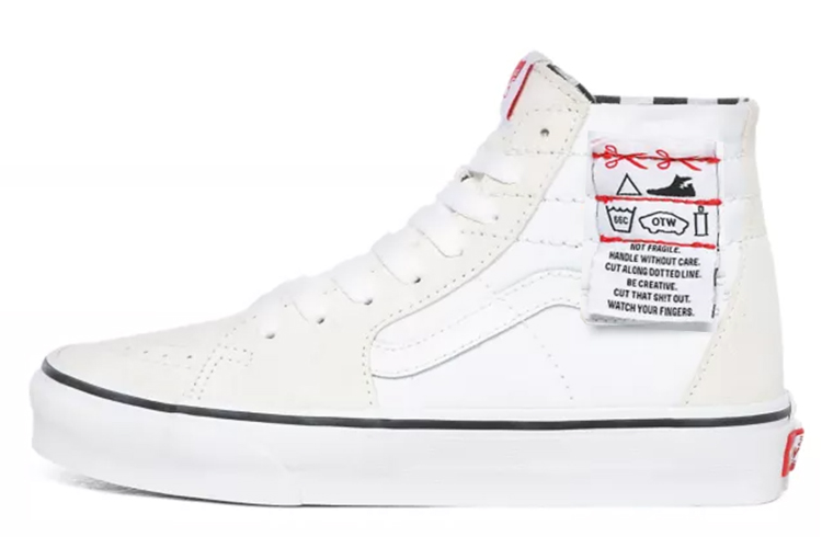 Кеды унисекс Vans SK8 HI Tapered DIY белые, 40.5 EU