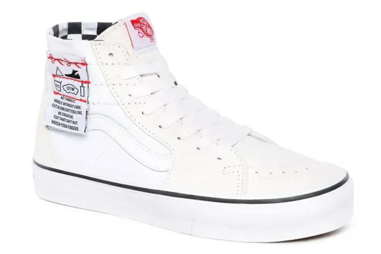 Кеды унисекс Vans SK8 HI Tapered DIY белые, 40.5 EU