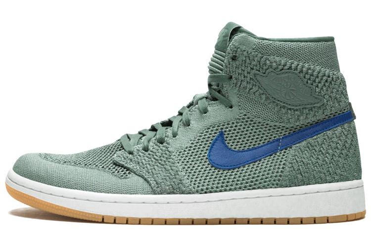 Кроссовки мужские Jordan 1 Retro High Flyknit Clay Green, 42 EU