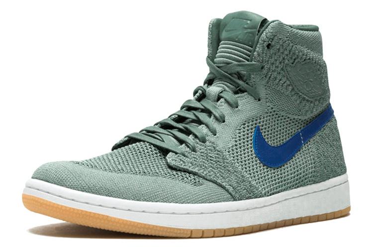 Кроссовки мужские Jordan 1 Retro High Flyknit Clay Green, 42 EU