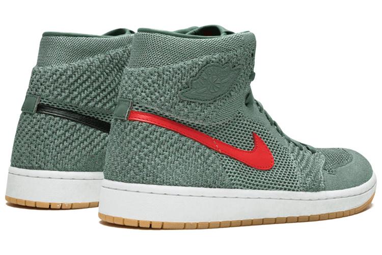 Кроссовки мужские Jordan 1 Retro High Flyknit Clay Green, 42 EU