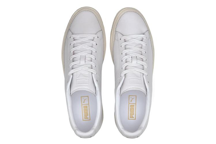 Кроссовки унисекс PUMA Basket Trim Prm Retro Low Tops белые, 45 EU