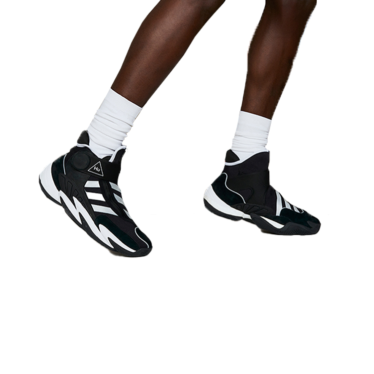 Кроссовки унисекс Adidas Crazy BYW Hu черные и серебристые, 37 1/3 EU