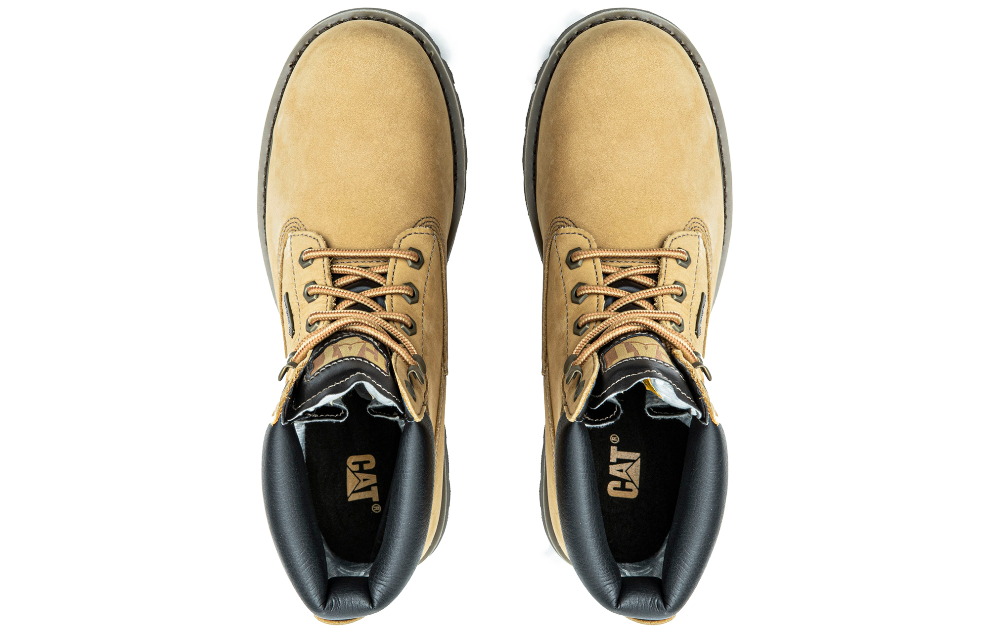 Ботинки мужские CAT P718938J3VDC25 желтые, 42 EU