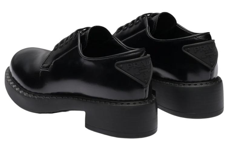 Полуботинки женские PRADA Derby 50mm черные, 38 EU