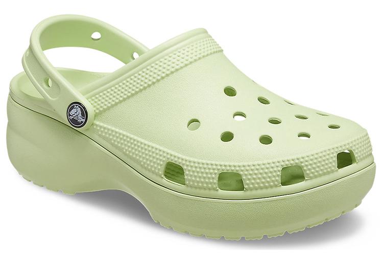 Сандалии женские Crocs Classic Platform Clog зеленые, 34-35 EU