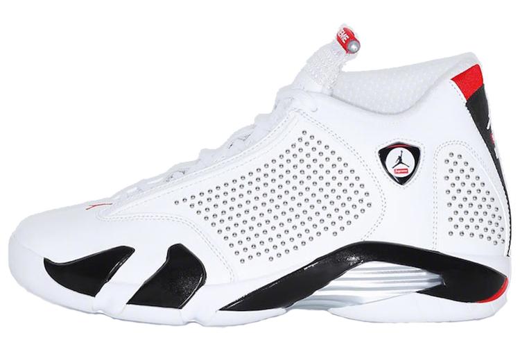 Кроссовки мужские Air Jordan 14 Retro X Supreme белые, 42 EU