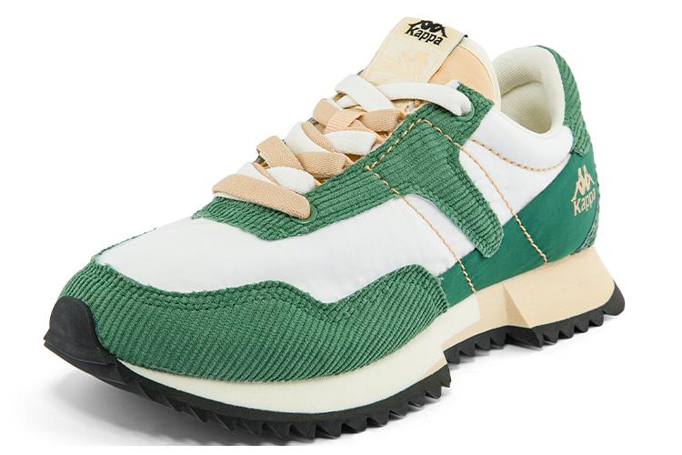 Кроссовки унисекс Kappa Coverage белые, зелёные, жёлтые, 37 EU