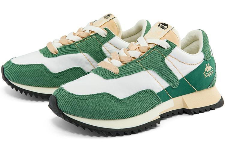 Кроссовки унисекс Kappa Coverage белые, зелёные, жёлтые, 37 EU