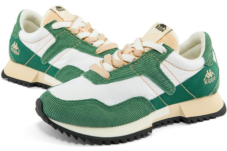 Кроссовки унисекс Kappa Coverage белые, зелёные, жёлтые, 37 EU