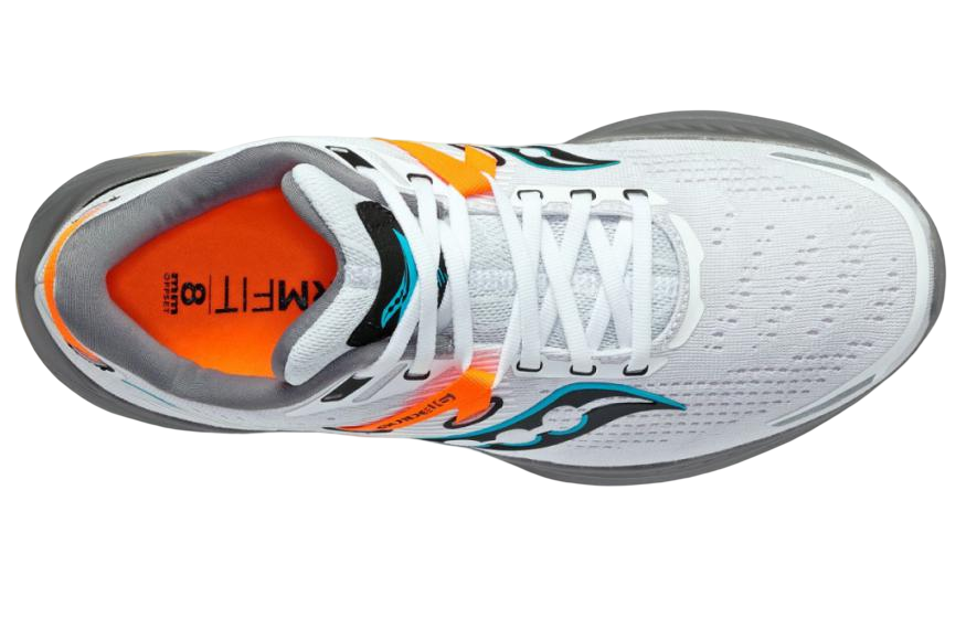 Беговые кроссовки мужские Saucony Guide 16 белые и оранжевые, 42 EU