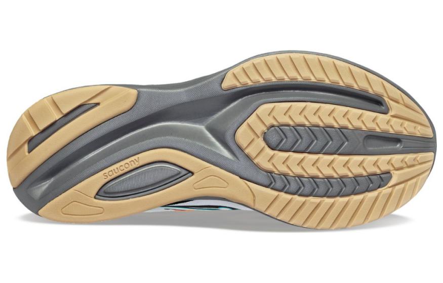 Беговые кроссовки мужские Saucony Guide 16 белые и оранжевые, 42 EU