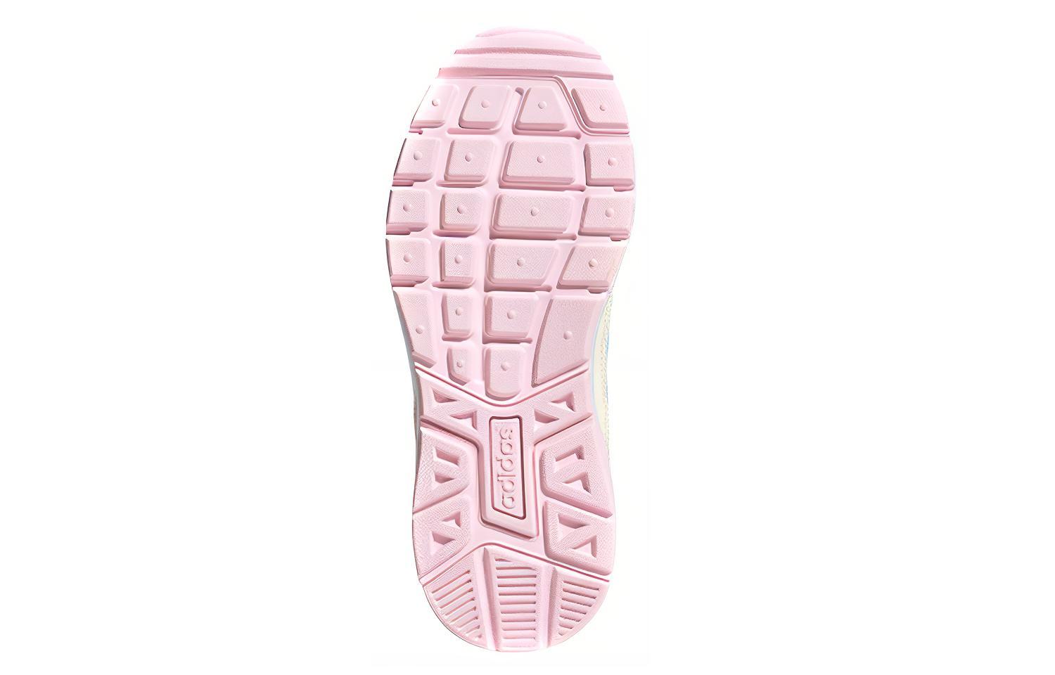 Кроссовки женские Adidas Neo Run9tis кремово-жёлтые белые синие, 38 2/3 EU