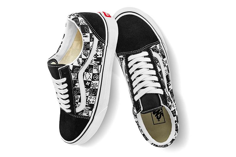 Кеды унисекс Vans Old Skool Doodle Checkerboard, 35 EU