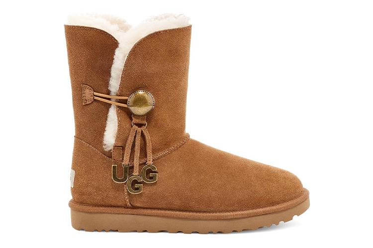 Зимние сапоги женские UGG Bailey Button Charm коричневые, 37 EU