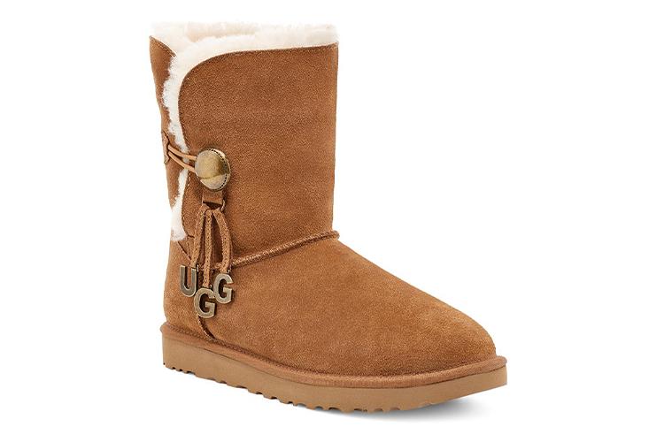 Зимние сапоги женские UGG Bailey Button Charm коричневые, 37 EU