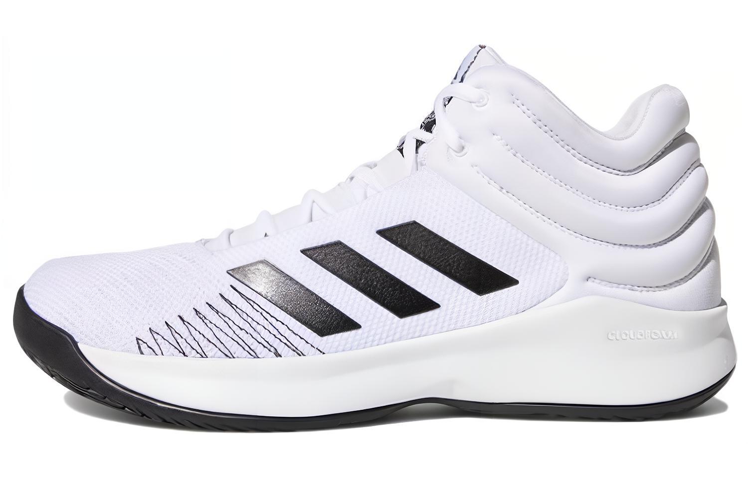 Кроссовки мужские Adidas Pro Spark 2018 белые, черные, 45 1/3 EU
