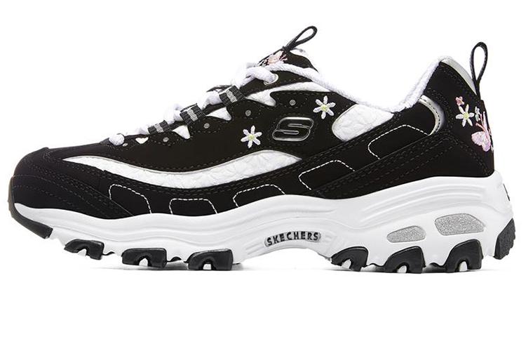 Кроссовки женские Skechers D'LITES 1.0 Lace Bear белые/черные