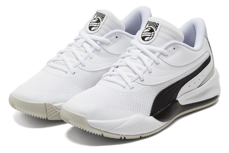 Кроссовки унисекс PUMA Triple Basketball белые, черные, 38.5 EU
