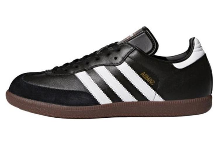 Бутсы унисекс Adidas Samba Leather черные, 41 1/3 EU