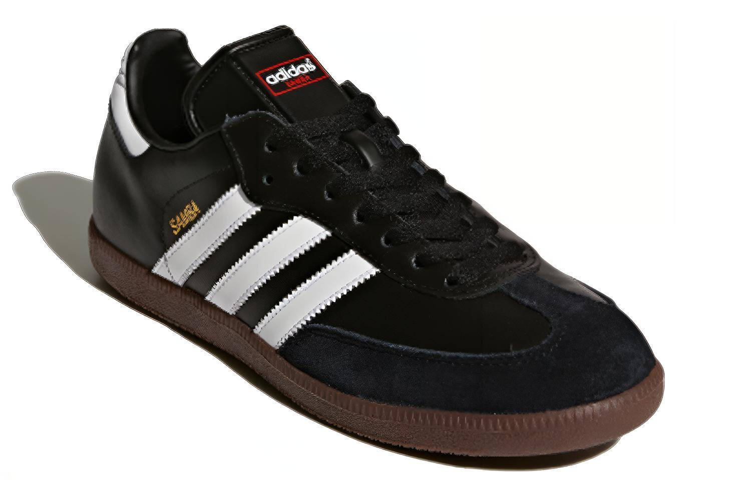 Бутсы унисекс Adidas Samba Leather черные, 41 1/3 EU
