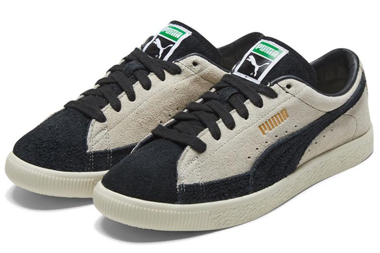 Кроссовки унисекс PUMA Suede 01 Vtg бежевые, черные, 45 EU