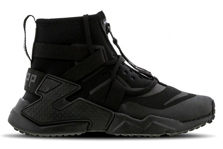Кроссовки женские Nike Huarache Gripp Triple Black GS, 36 EU
