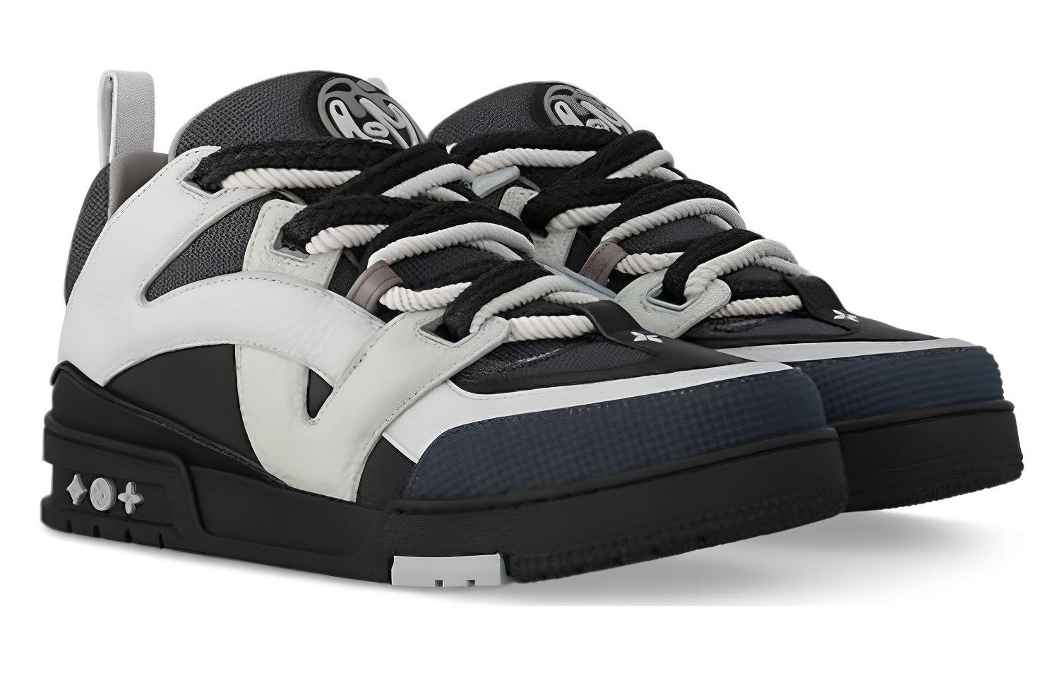 Кроссовки унисекс LOUIS VUITTON Skate Low черно-белые, 36.5 EU