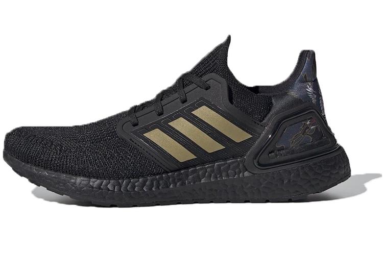 Кроссовки унисекс Adidas Ultra Boost 20 черно-золотые