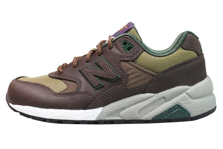 Кроссовки унисекс New Balance Nb 580 шоколадно-коричневый/оливковый, 36 EU