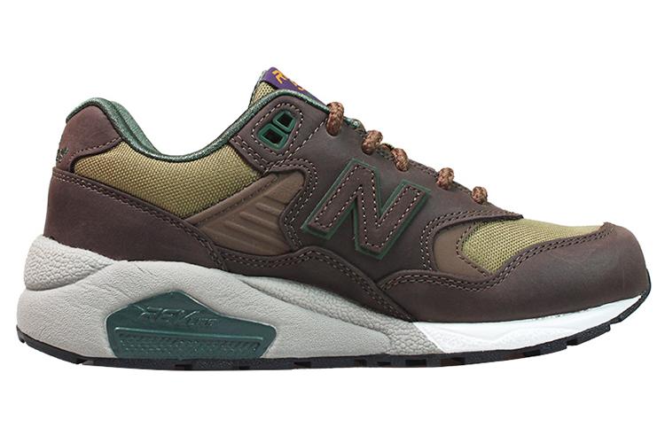 Кроссовки унисекс New Balance Nb 580 шоколадно-коричневый/оливковый, 36 EU