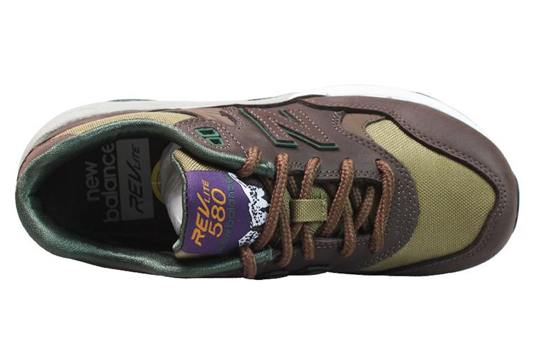 Кроссовки унисекс New Balance Nb 580 шоколадно-коричневый/оливковый, 36 EU
