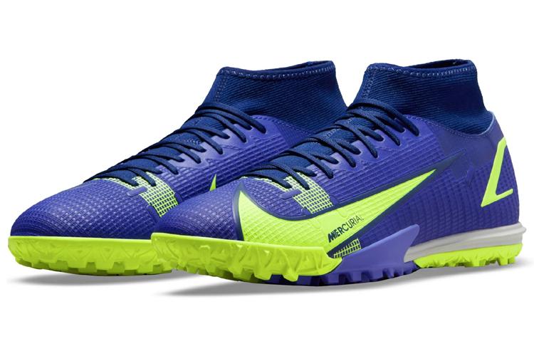 Бутсы мужские Nike Mercurial Superfly 8 Academy TF Turf синие, 40 EU