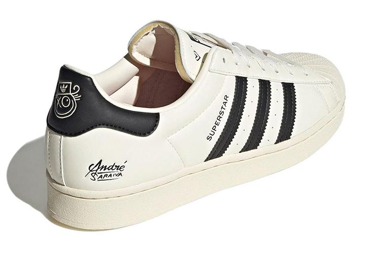 Кроссовки унисекс Adidas Superstar Andre Saraiva Chalk White Black, 42 2/3 EU