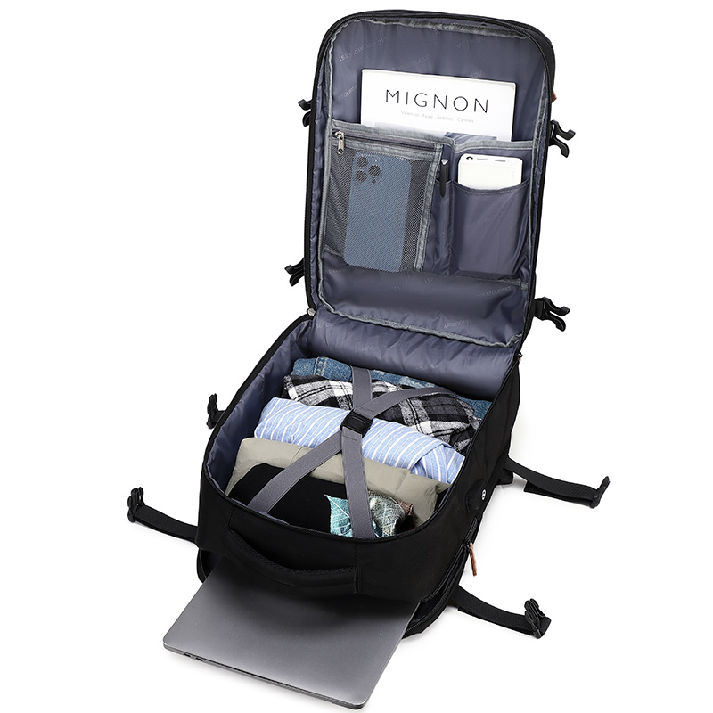 Рюкзак для ноутбука унисекс Victorian traveler Oxford черный, экрю