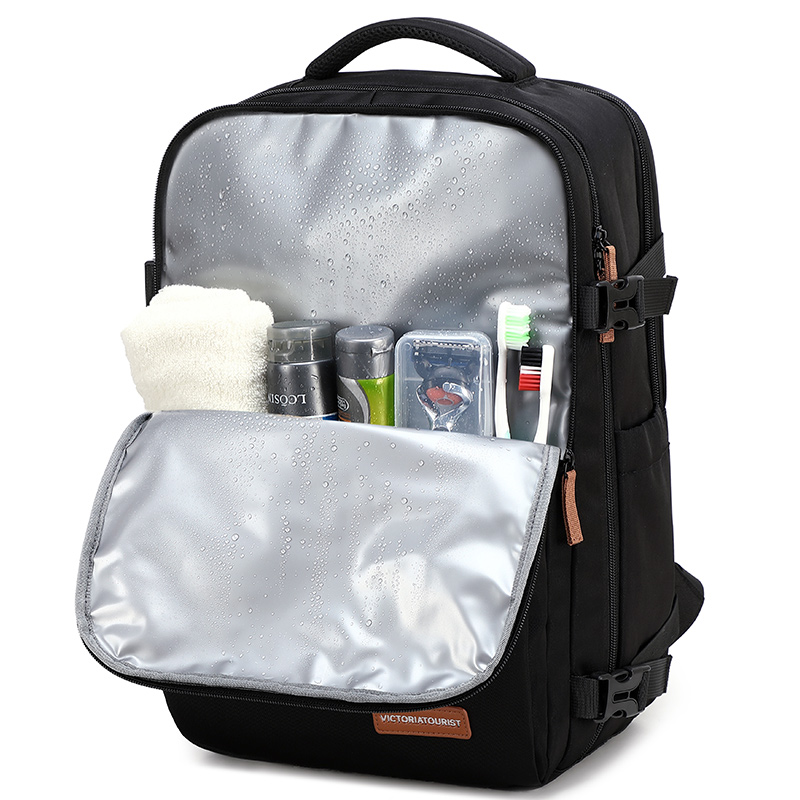 Рюкзак для ноутбука унисекс Victorian traveler Oxford черный, экрю