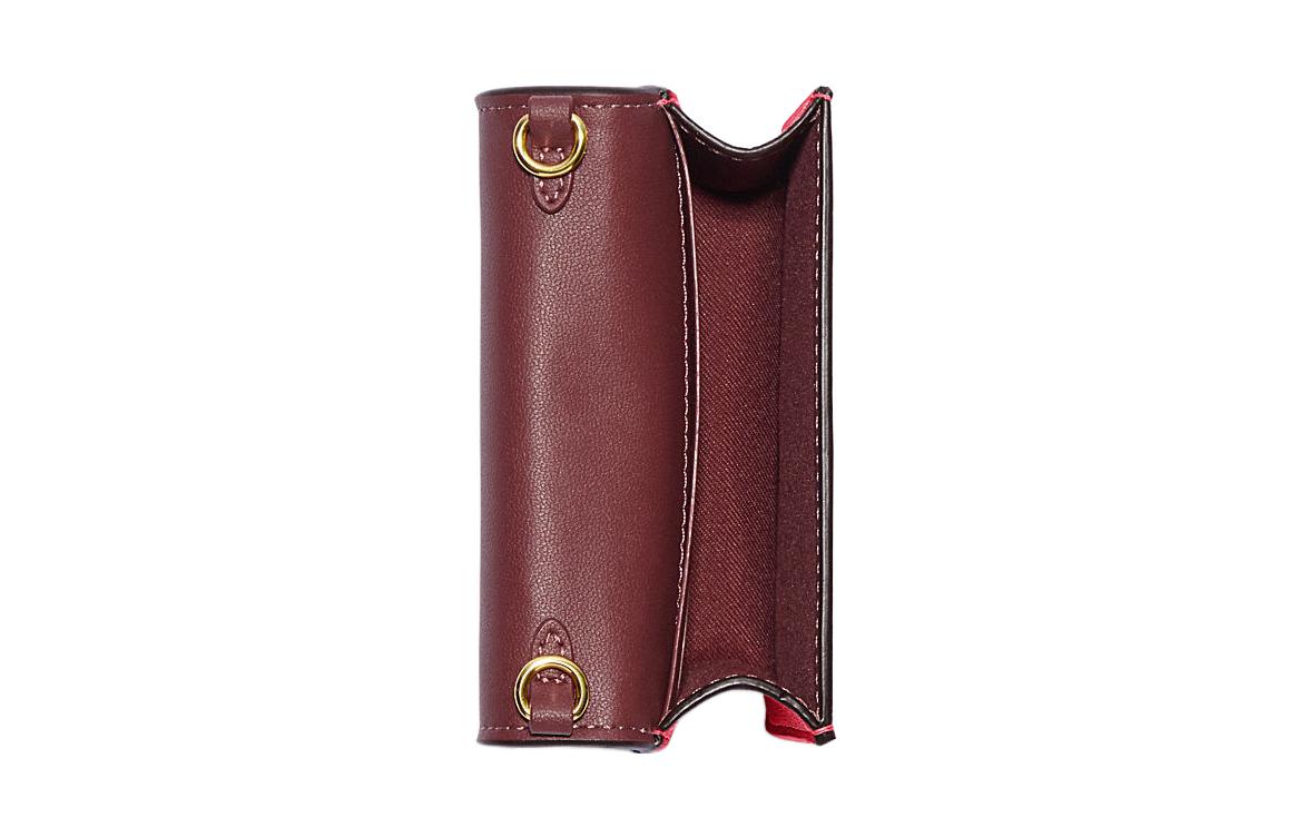 Кошелек женский COACH 1713808 коричневый и красный