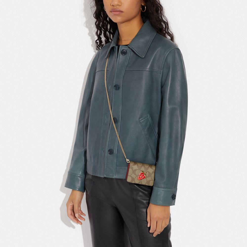 Кошелек женский COACH 1713808 коричневый и красный