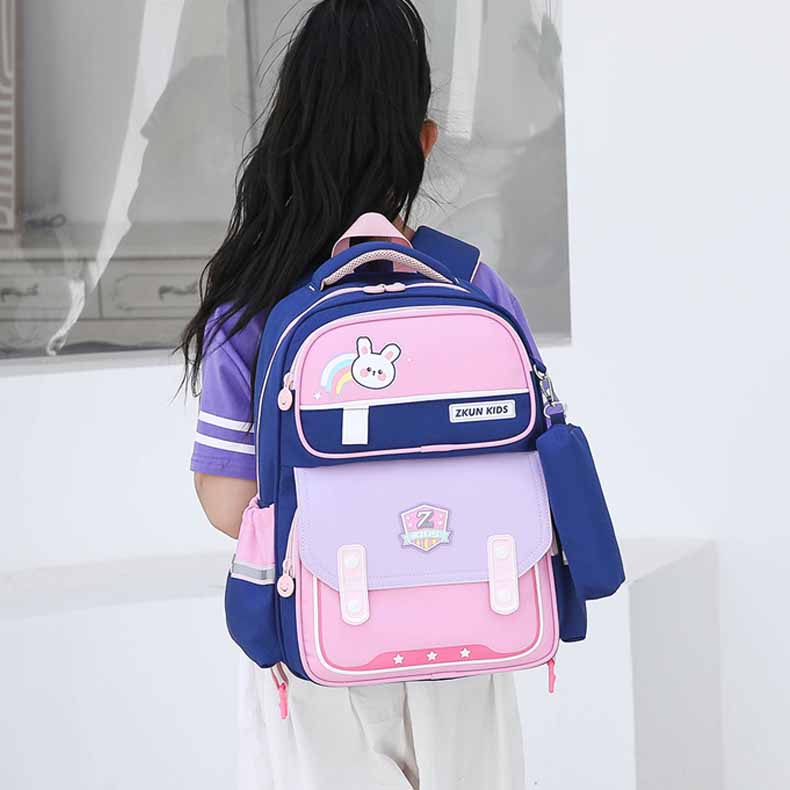 Рюкзак детский JIANGLIDA JLD-3174 темно-синий и небесно-голубой