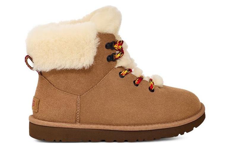 Сапоги женские UGG Classic Mini Alpine Lace коричневые, 37 EU