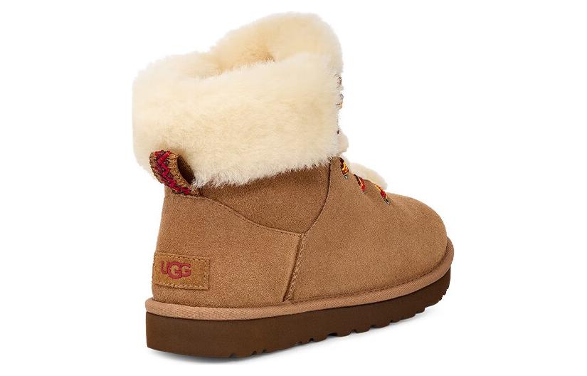 Сапоги женские UGG Classic Mini Alpine Lace коричневые, 37 EU