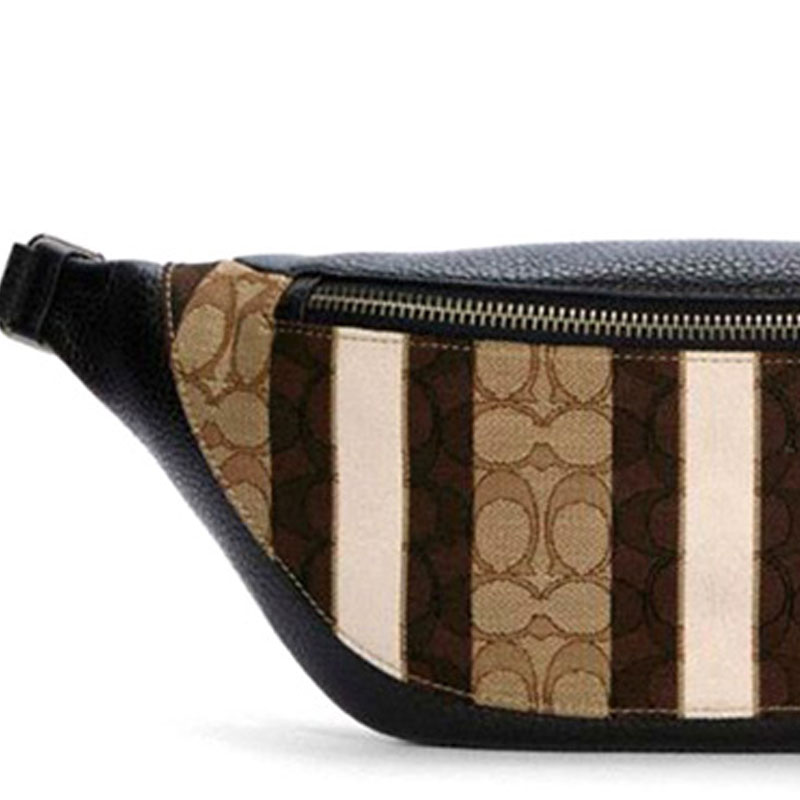 Сумка мужская COACH Warren многоцветная, хаки и коричневая