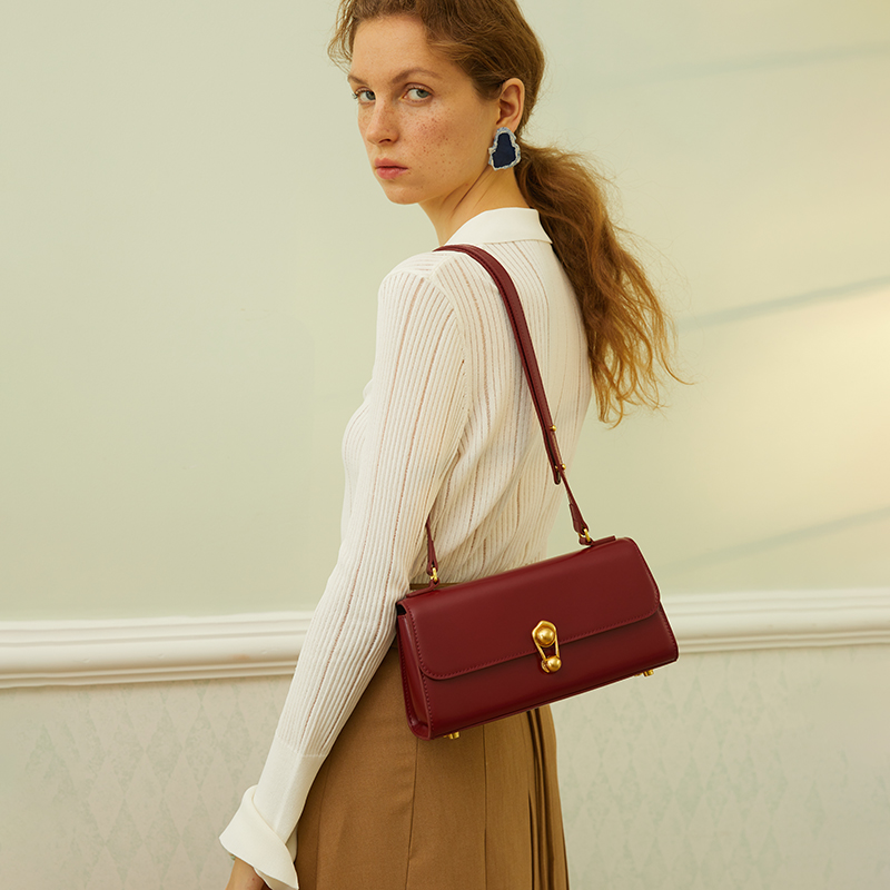 Сумка женская LA FESTIN Baguette кремовый/белый/черный/коричневый/вишневый, цвет: burgundy