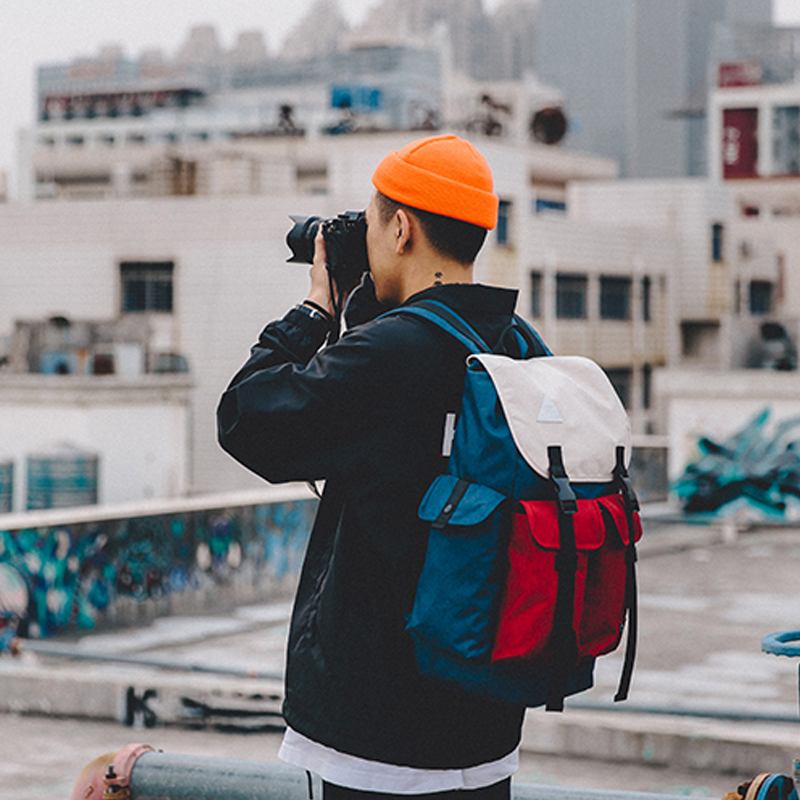 Рюкзак унисекс ACROSS AC1804CO03 многоцветный (серый, красный, синий)